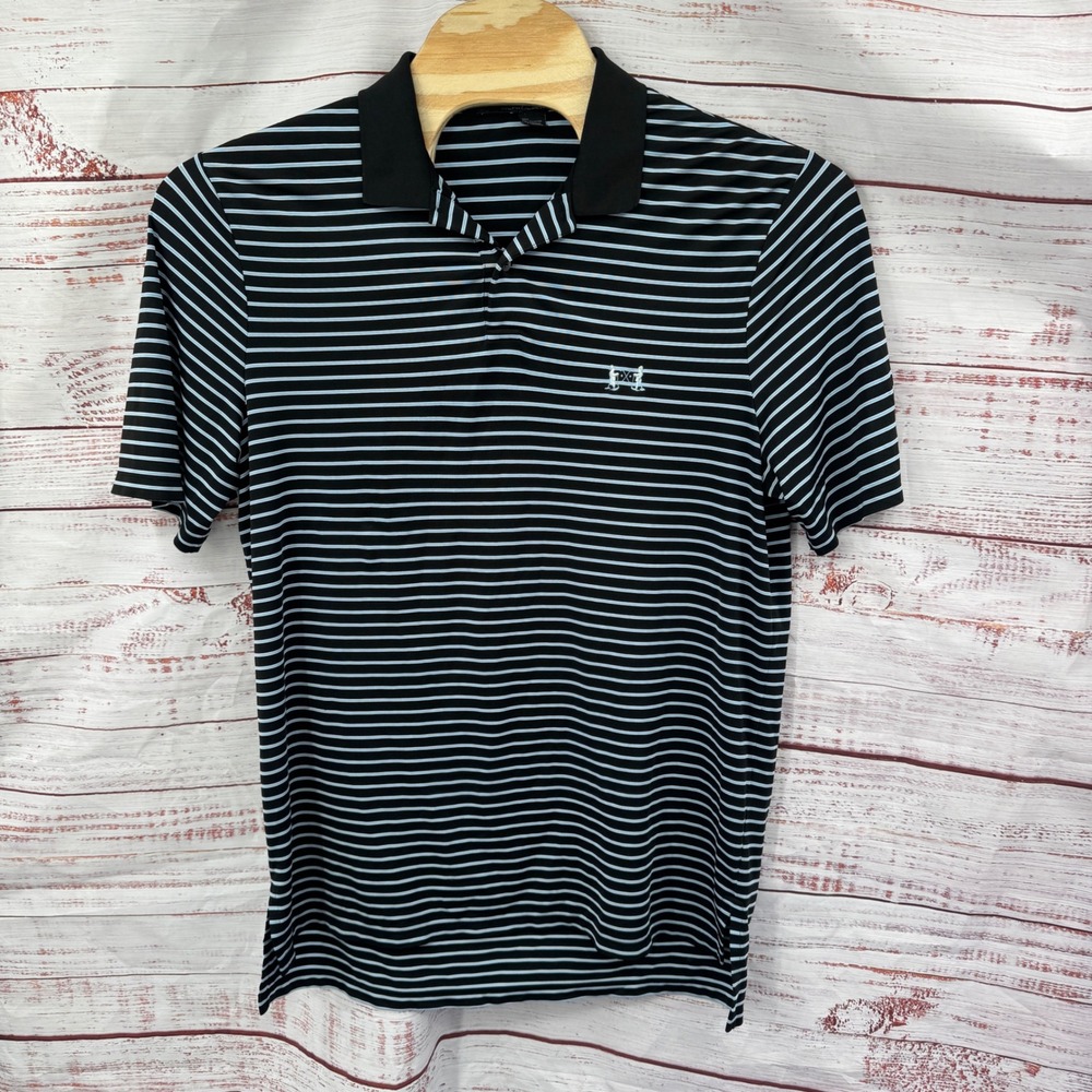 RLX Ralph Lauren Golf Polo Shirt Mens Large Striped Performance Athletic Casual